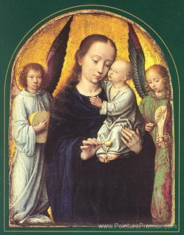 Marie et enfant avec deux anges faisant de la musique Marie et enfant avec deux anges faisant de la musique