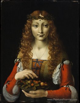 Fille aux cerises (également attribuée à Giovanni Ambrogio de Pr Fille aux cerises (également attribuée à Giovanni Ambrogio de Pr