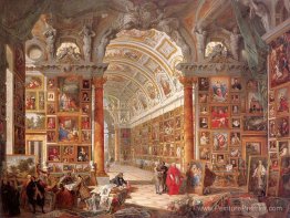Intérieur d'une galerie d'images avec la collection de cardinal Intérieur d'une galerie d'images avec la collection de cardinal