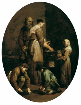 Intérieur avec une famille de paysans Intérieur avec une famille de paysans