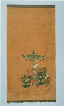 Scroll illustrant le cœur Sutra Scroll illustrant le cœur Sutra