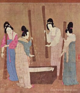Femmes préparant la soie (après Zhang Xuan) Femmes préparant la soie (après Zhang Xuan)