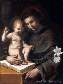 St Anthony de Padoue avec l'enfant Christ St Anthony de Padoue avec l'enfant Christ