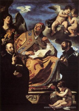 St Gregory le Grand avec Sts Ignace et Francis Xavier St Gregory le Grand avec Sts Ignace et Francis Xavier