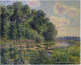 Par la rivière Eure en été Par la rivière Eure en été