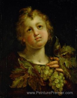 Garçon avec des raisins Garçon avec des raisins