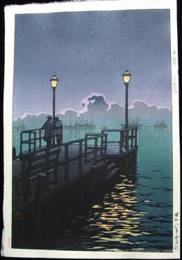 Pier à Otaru, port la nuit Pier à Otaru, port la nuit
