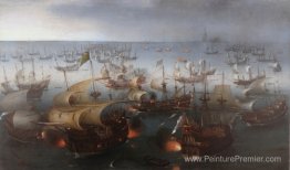 La bataille avec l'Armada espagnole La bataille avec l'Armada espagnole