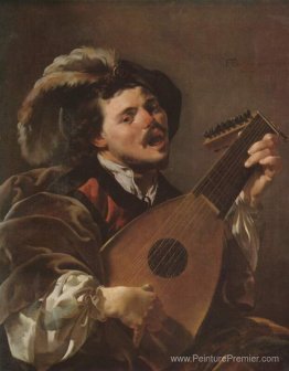 Le joueur de luth chantant Le joueur de luth chantant
