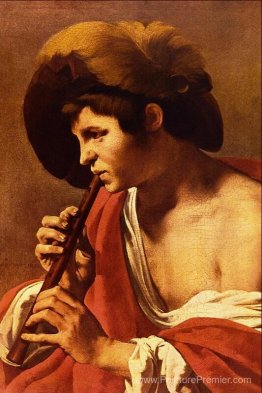Garçon jouant un enregistreur Garçon jouant un enregistreur
