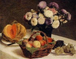Fleurs et fruits, un melon Fleurs et fruits, un melon