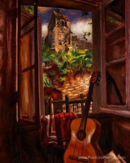 Intérieur avec une guitare Intérieur avec une guitare