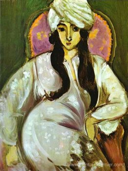 Laurette dans un turban blanc Laurette dans un turban blanc