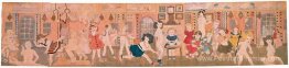 Untitled (intérieur orné avec plusieurs figures de filles et de Untitled (intérieur orné avec plusieurs figures de filles et de