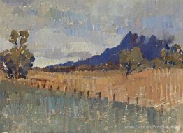 Northern Landcape (Flinders Ganges Landscape avec la pluie appro Northern Landcape (Flinders Ganges Landscape avec la pluie appro