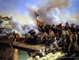 Napoléon Bonaparte menant ses troupes sur le pont d'Arcol Napoléon Bonaparte menant ses troupes sur le pont d'Arcol