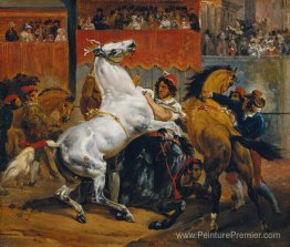 Le début de la course des chevaux sans cavalier Le début de la course des chevaux sans cavalier