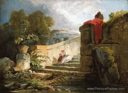 Une scène dans le parc de la Villa Farnese, Rome Une scène dans le parc de la Villa Farnese, Rome
