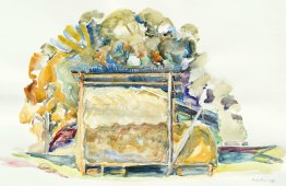 Une botte de foin près d'Antagnes sous une couverture primitive, Une botte de foin près d'Antagnes sous une couverture primitive,