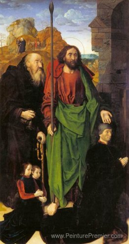 Le retable de Portinari, St. Thomas et St. Anthony l'ermite avec Le retable de Portinari, St. Thomas et St. Anthony l'ermite avec