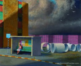 Étude pour «l'arrêt de bus» Étude pour «l'arrêt de bus»