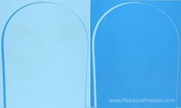 Peinture d'inversion versée: bleu clair, bleu Peinture d'inversion versée: bleu clair, bleu