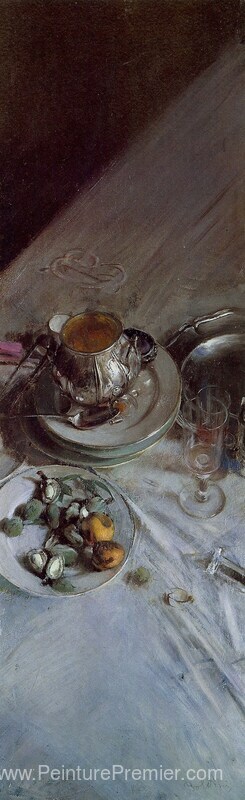 Coin de la table du peintre