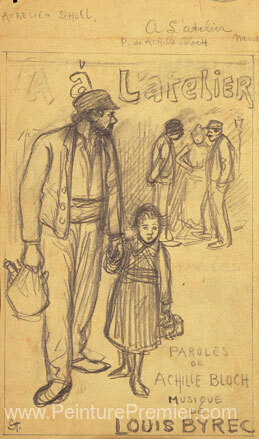Un dessin préliminaire de l'Atelier