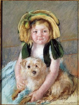 Sara avec son chien Sara avec son chien