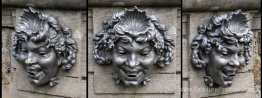 Trois vues d'un masque Trois vues d'un masque