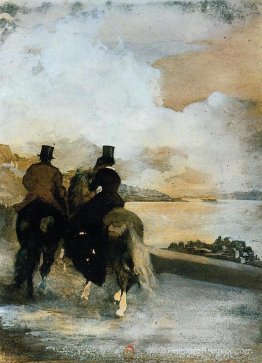Deux coureurs par un lac Deux coureurs par un lac