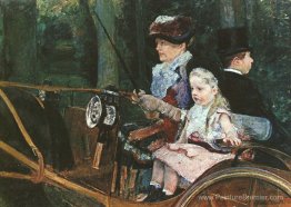 Une femme et un enfant sur le siège conducteur Une femme et un enfant sur le siège conducteur