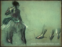 Danseur vu par derrière et 3 études sur les pieds Danseur vu par derrière et 3 études sur les pieds