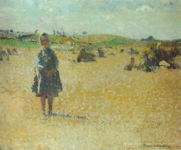 Jeune fille dans les champs Jeune fille dans les champs