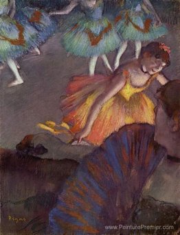 Ballerine et dame avec un fan Ballerine et dame avec un fan
