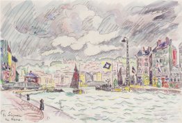 Le Havre avec des nuages de pluie Le Havre avec des nuages de pluie