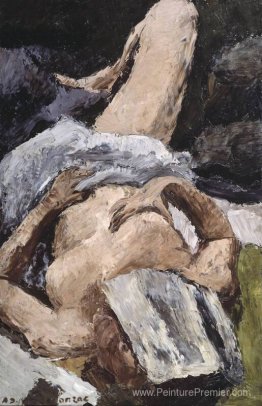 Nu avec un journal Nu avec un journal