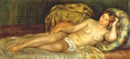 Allongé nu sur les coussins Allongé nu sur les coussins