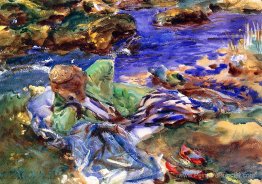 Femme turque par un ruisseau Femme turque par un ruisseau
