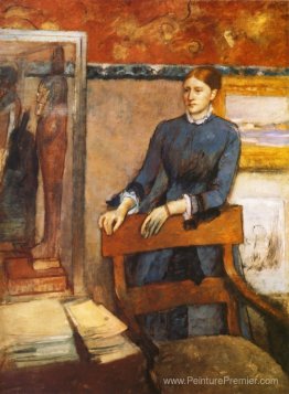 Helene Rouart dans l'étude de son père Helene Rouart dans l'étude de son père