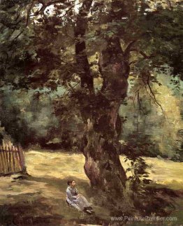 Femme assise sous un arbre Femme assise sous un arbre