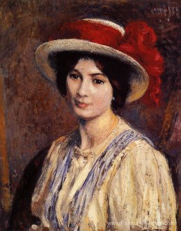 Chapeau avec un ruban rouge Chapeau avec un ruban rouge