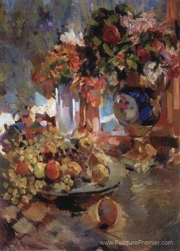 Nature morte avec du vase bleu Nature morte avec du vase bleu