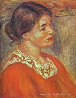 Femme dans un chemisier rouge Femme dans un chemisier rouge