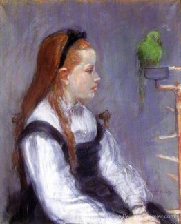 Jeune fille avec un perroquet Jeune fille avec un perroquet
