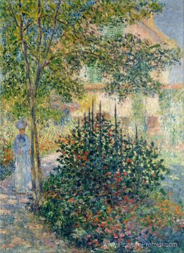Camille Monet dans le jardin de la maison d'Argenteuil Camille Monet dans le jardin de la maison d'Argenteuil