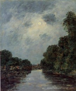 La Somme près d'Abbeville - Moonlight La Somme près d'Abbeville - Moonlight