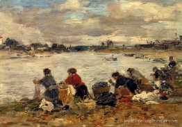 Blanchisseurs sur les rives des touques Blanchisseurs sur les rives des touques