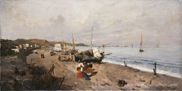Bateaux et enfants sur la plage Bateaux et enfants sur la plage