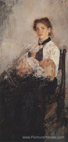 Portrait de Nadezhda Derviz avec son enfant Portrait de Nadezhda Derviz avec son enfant